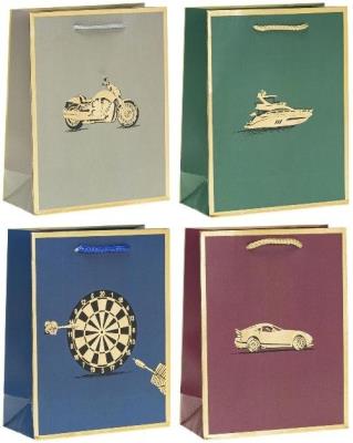 Opakowanie Torebka Lux 30x42x12cm hot-stamp męski mix ROZETTE