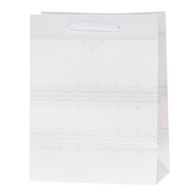 Opakowanie Torebka Lux max A3 brokat biała 31x48x12 1 szt