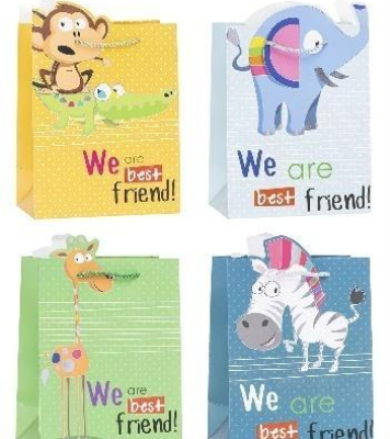 Opakowanie Torebka ozdobna 18x23x10cm hot-stamp mix ROZETTE