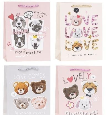 Opakowanie Torebka ozdobna 18x23x8cm dziecięce mix ROZETTE