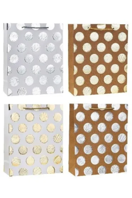 Opakowanie Torebka ozdobna 18x23x8cm hot-stamp mix ROZETTE