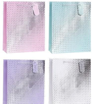 Opakowanie Torebka ozdobna 18x23x8cm hot-stamp mix ROZETTE