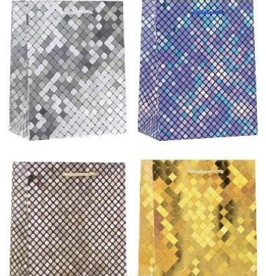 Opakowanie Torebka ozdobna 18x24x8cm hot-stamp mix ROZETTE