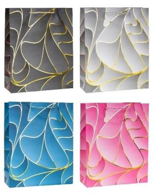 Opakowanie Torebka ozdobna 26x32x10cm hot-stamp mix ROZETTE