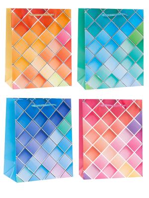 Opakowanie Torebka ozdobna 26x32x10cm hot-stamp mix ROZETTE
