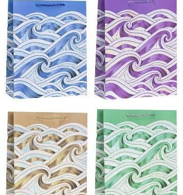 Opakowanie Torebka ozdobna 26x32x10cm hot-stamp mix ROZETTE