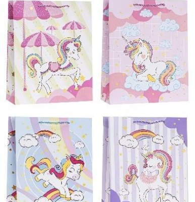 Opakowanie Torebka ozdobna 26x32x10cm hot-stamp mix ROZETTE