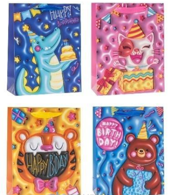 Opakowanie Torebka ozdobna 31x42x12cm dziecięce mix ROZETTE