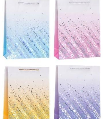 Opakowanie Torebka ozdobna 31x42x12cm hot-stamp mix ROZETTE