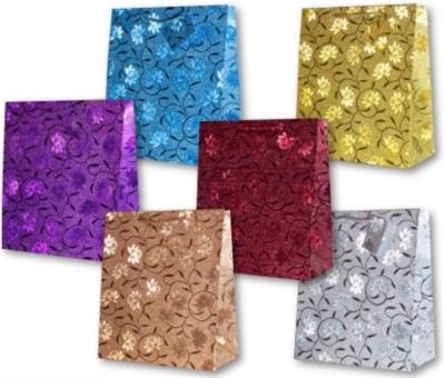 Opakowanie Torebka ozdobna brokat złocona PL-6 średnia mix