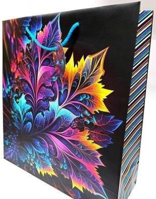 Opakowanie Torebka ozdobna matowa 18x23x10cm liście GB23129