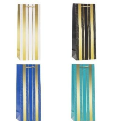 Opakowanie Torebka ozdobna na butelkę 12x36x9cm mix ROZETTE