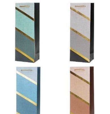 Opakowanie Torebka ozdobna na butelkę 12x36x9cm mix ROZETTE