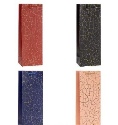 Opakowanie Torebka ozdobna na butelkę 12x36x9cm mix ROZETTE