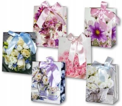 Opakowanie Torebka ozdobna Premium z kokardą PL-2 mała mix