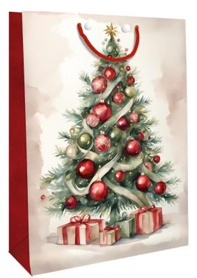 Opakowanie Torebka ozdobna Święta BN Choinka czerwona duża
