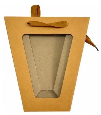 Opakowanie Torebka ozdobna TS-2 - trapez szara - 16x26x11