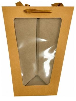 Opakowanie Torebka ozdobna TS-3 - trapez szara - 15x35x11