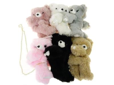 Opakowanie Torebka pluszowa miś z łańcuszkiem MIX