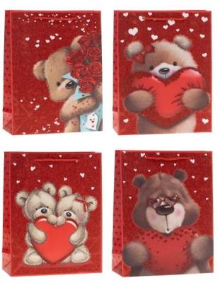 Opakowanie Torebka prezentowa 18x23x8cm mix ROZETTE