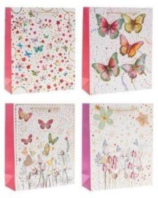 Opakowanie Torebka prezentowa 18x23x8cm Motyle mix