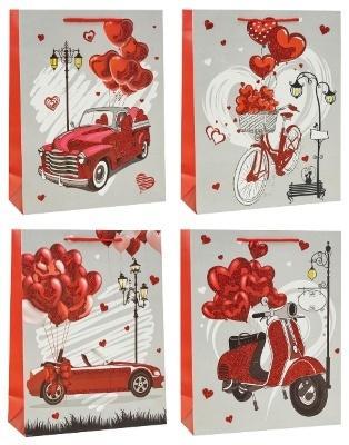 Opakowanie Torebka prezentowa 26x32x10cm mix ROZETTE