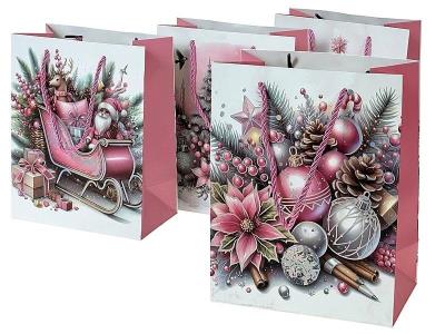 Opakowanie Torebka prezentowa Boże Narodzenie 23x18x10cm MIX