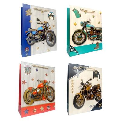 Torebka prezentowa dziecięca M Motocykl metal. mix. Wydawca: JU-PITER. SmakLiter.pl Opakowanie Torebka prezentowa dziecięca M Motocykl metal. mix