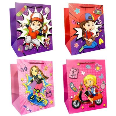 Opakowanie Torebka prezentowa dziecięca M szerokie dno mix