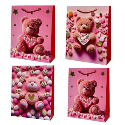 Opakowanie Torebka prezentowa dziecięca S Miś z sercem mix