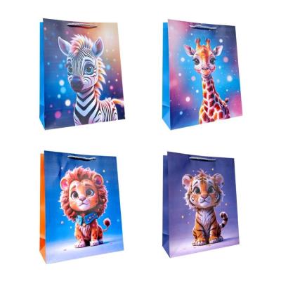 Torebka prezentowa dziecięca S Zwierzęta ZOO mix. Wydawca: JU-PITER. SmakLiter.pl Opakowanie Torebka prezentowa dziecięca S Zwierzęta ZOO mix