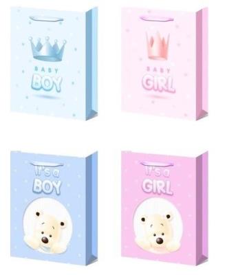 Opakowanie Torebka prezentowa L Baby Girl Boy mix