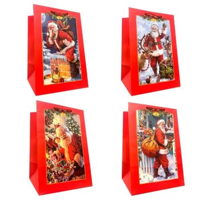 Opakowanie Torebka prezentowa L Boże Narodzenie szerokie dno