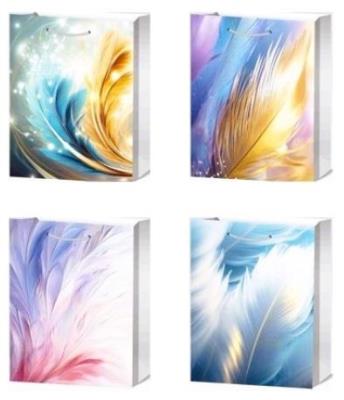 Opakowanie Torebka prezentowa L Piórka