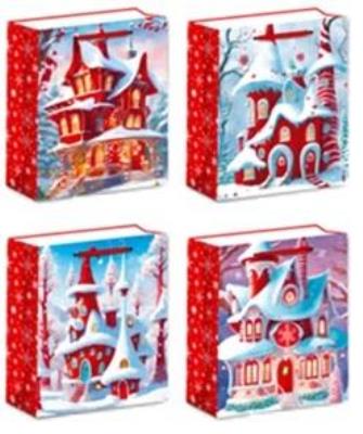 Opakowanie Torebka prezentowa M Boże Narodzenie brokat mix