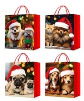 Opakowanie Torebka prezentowa M Boże Narodzenie brokat mix