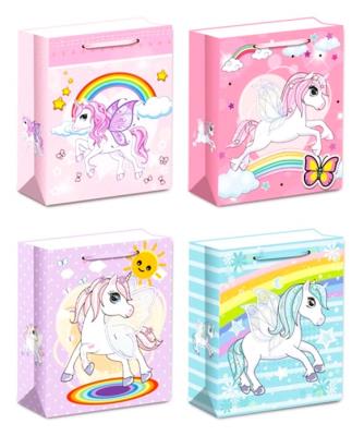 Opakowanie Torebka prezentowa M Jednorożec szerokie dno