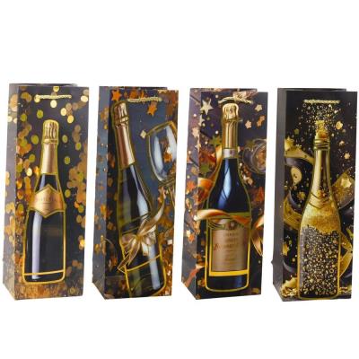 Opakowanie Torebka prezentowa na butelkę 35x12x9cm MIX