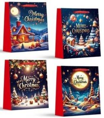 Opakowanie Torebka prezentowa S Boże Narodzenie brokat mix