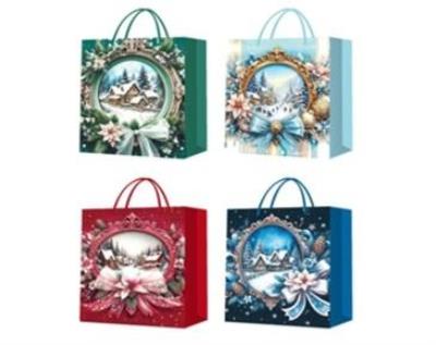 Opakowanie Torebka prezentowa S Boże Narodzenie brokat mix