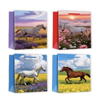 Opakowanie Torebka prezentowa uniwersalna L Konie mix