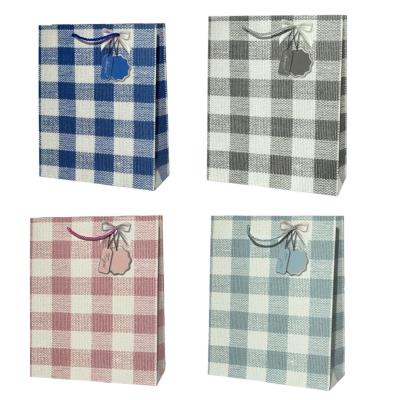 Opakowanie Torebka prezentowa uniwersalna L Krata mix