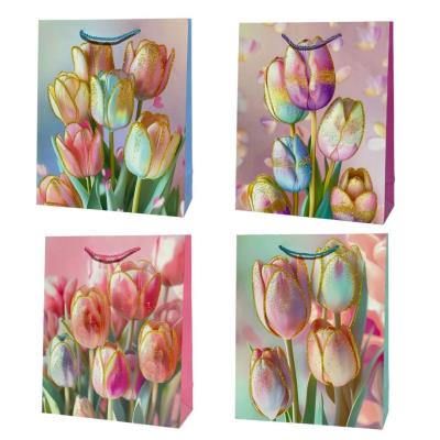 Opakowanie Torebka prezentowa uniwersalna M Tulipany mix