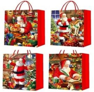 Opakowanie Torebka prezentowa XL Boże Narodzenie szerokie dno