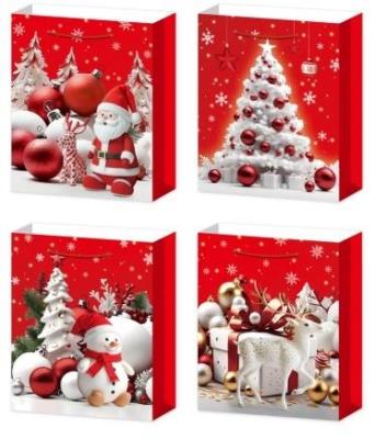Opakowanie Torebka prezentowa XL Boże Narodzenie szerokie dno