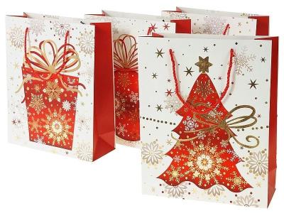 Opakowanie Torebka prezentowa z motywem świątecznym MIX