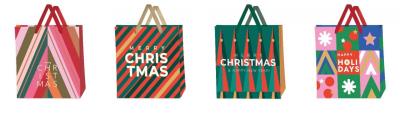 Opakowanie Torebka świąteczna średnia 26x32x10,5cm mix