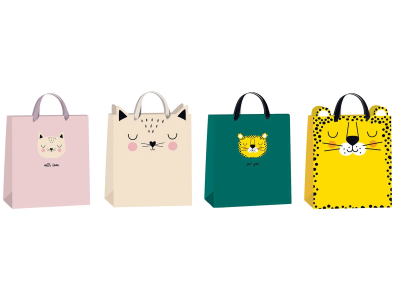 Opakowanie Torebka upominkowa średnia z uszami BB Friends mix