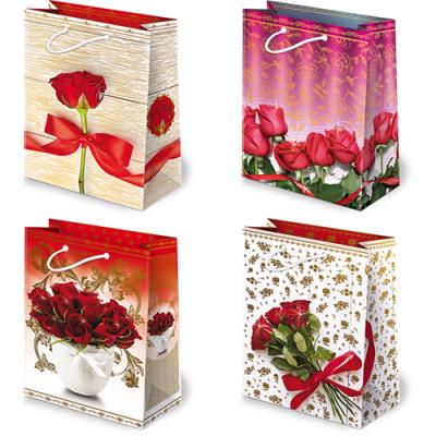 Opakowanie Torebki ozdobne T4-38 Czerwone róże 10 sztuk