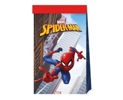 Opakowanie Torebki prezentowe Spiderman Crime Fighter 4szt